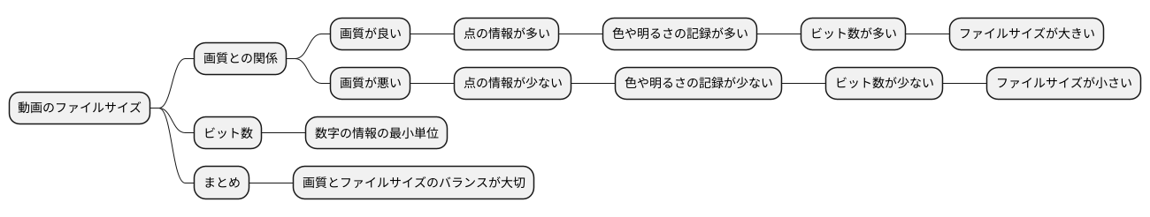 動画の容量とビットの関係